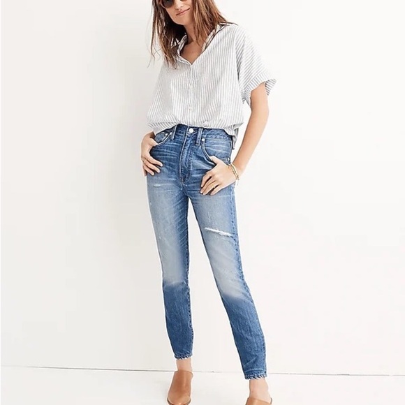 Madewell Denim - Madewell Women’s  Rigid Skinny High Rise Distressed Jeans Size 29